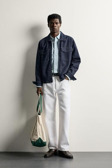 Zara Рубашка на молнии REGULAR FIT купить с доставкой.