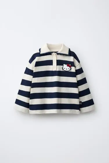 Поло с длинным рукавом hello kitty © sanrio в полоску- Заказать в России