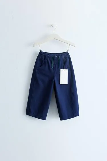 Брюки baloon zara timeless с контрастными шнурками