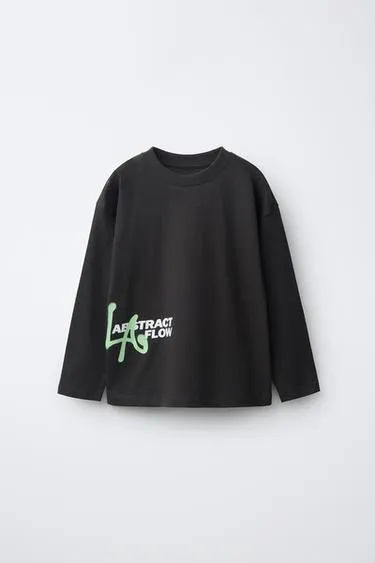 Slogan print t-shirt- Заказать в России