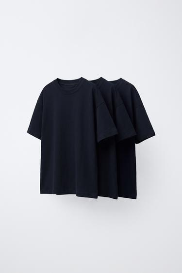 Zara Набор из 3 однотонных футболок