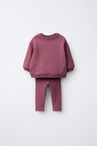 Zara Набор: свитшот с логотипом и однотонные леггинсы