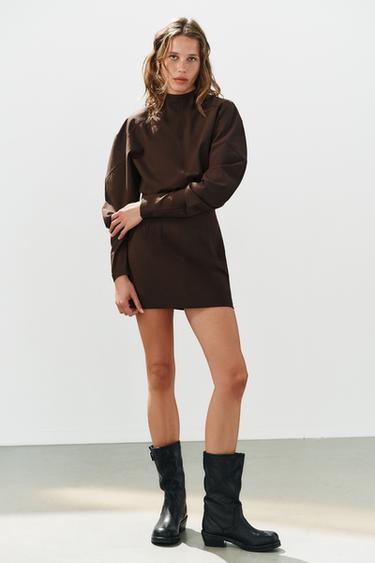 Zara Мини-платье с объемными рукавами