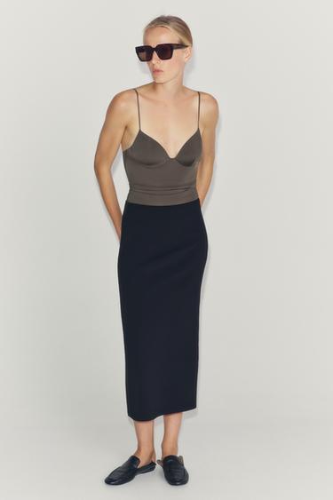 Zara Топ-бюстье из полиамидной смеси
