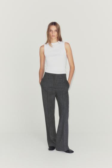 Zara Топ без рукавов в рубчик купить с доставкой.