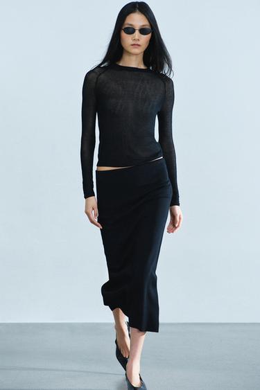 Zara Топ из тонкого трикотажа