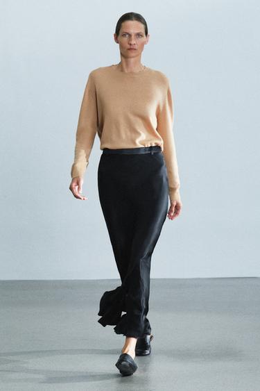 Zara Макси-юбка из сатина с клиньями ZARA «ZW»