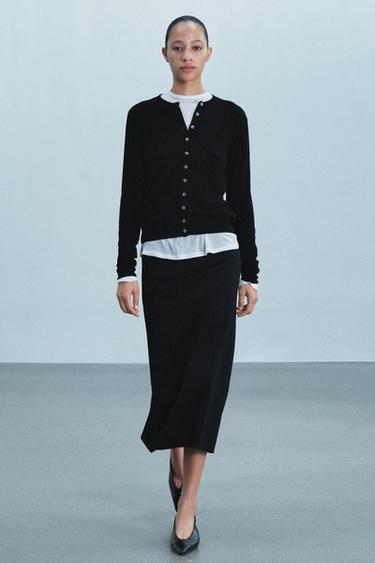 Zara Юбка миди карго с поясом из коллекции ZW