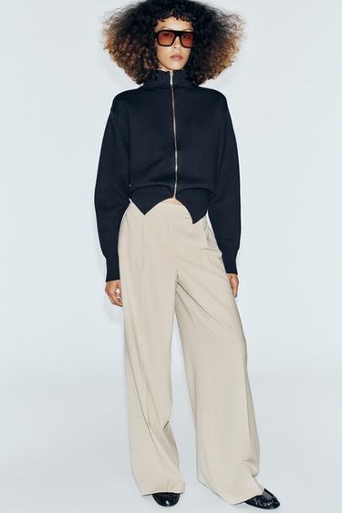 Zara Широкие брюки с защипами
