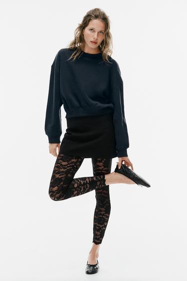 Zara Кружевные леггинсы