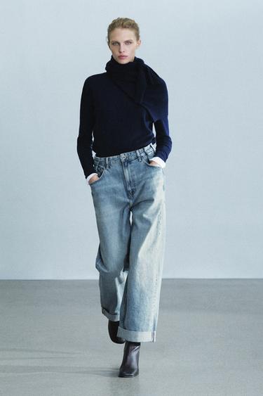 Zara Джинсы женские ZW с высокой посадкой и свободным кроем купить с доставкой.