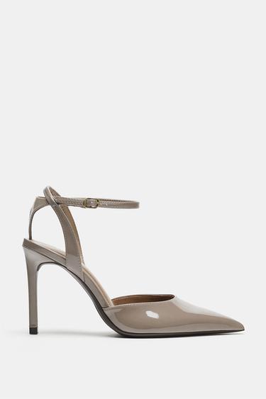 Zara Туфли на каблуке с эффектом лака