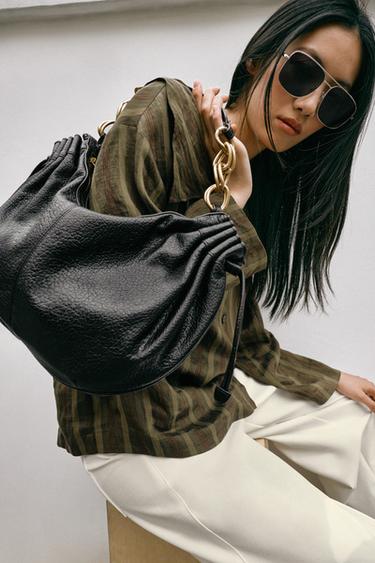 Zara Сумка на плечо с драпировкой