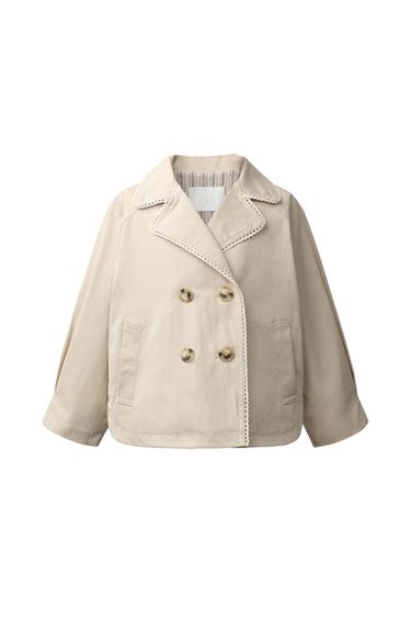 Zara Короткое кружевное тренч-пальто