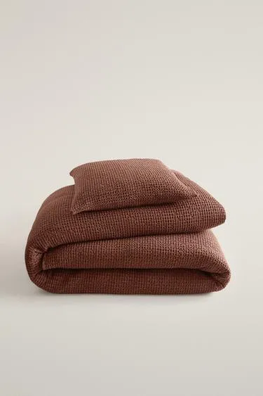 Mini waffle knit bedspread- Заказать в России