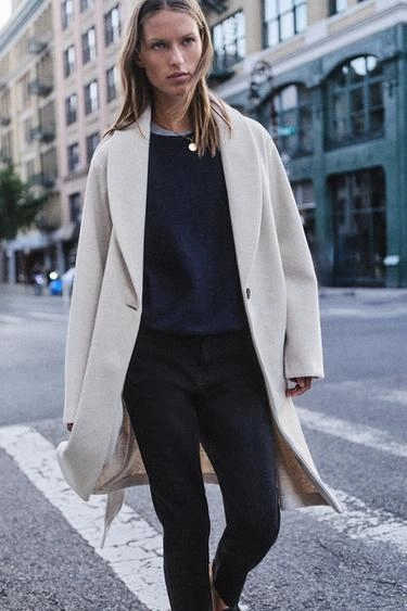 Zara Мягкое пальто с поясом
