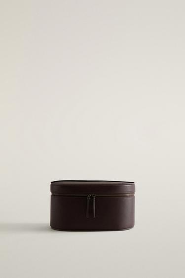 Zara Жесткая сумка для туалетных принадлежностей из кожи NAPA