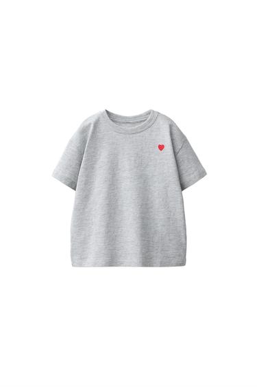 Zara Футболка с вышитым сердцем