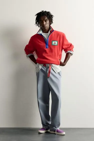 Кофта с контрастным флисом fruit of the loom™- Заказать в России