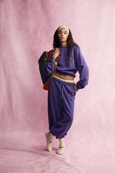 Zara Джинсовые джоггеры FRUIT OF THE LOOM™ с эффектом выцветания купить с доставкой.