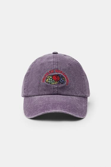 Zara Вышитая хлопковая кепка FRUIT OF THE LOOM™