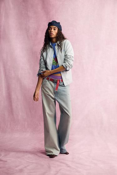 Zara Джинсовая рубашка FRUIT OF THE LOOM™ купить с доставкой.
