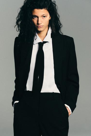 Zara Приталенный жакет с подплечниками