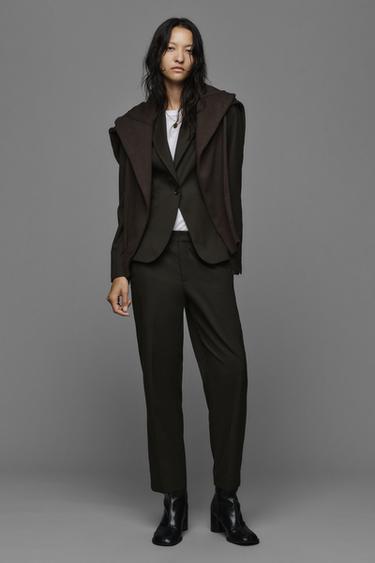 Zara Низкие укороченные брюки купить с доставкой.