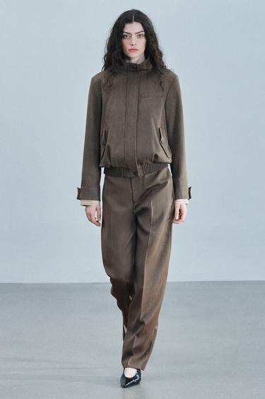 Zara Брюки-баллоны из смеси шерсти ZARA «ZW» купить с доставкой.
