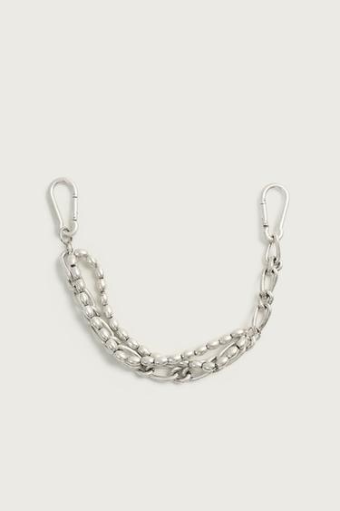 Zara Металлическое кольцо для ключей на цепочке