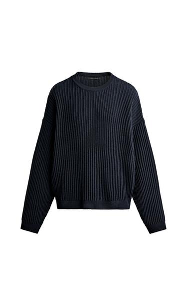 Zara Джемпер свободного кроя с фактурной вязкой купить с доставкой.