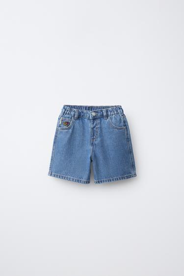 Zara Денимовые бермуды FRUIT OF THE LOOM™ купить с доставкой.