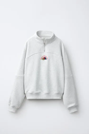 Свитшот с вышитым логотипом fruit of the loom™