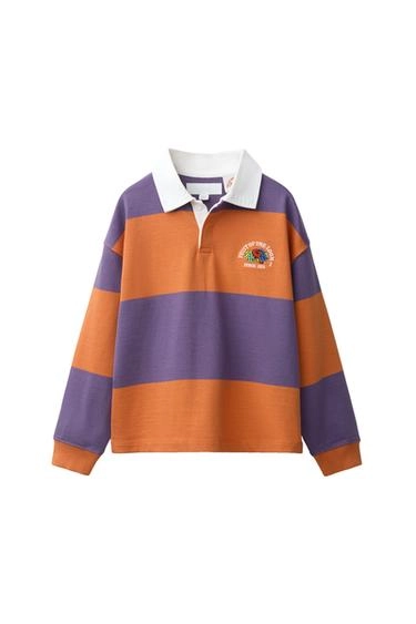 Поло fruit of the loom™ с вышивкой и полосками