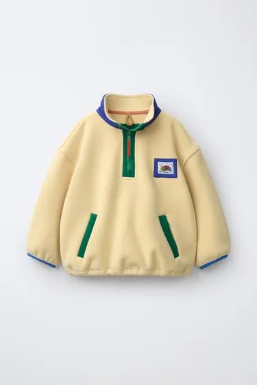 Флисовый свитшот fruit of the loom™ с высоким воротом