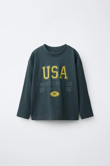 Varsity print t-shirt