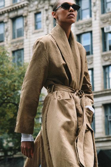 Zara Пальто-тренч с поясом ZARA «ZW»