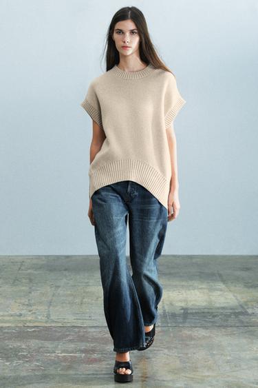 Zara Жилет оверсайз из шерстяной смеси купить с доставкой.
