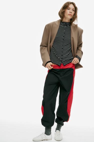 Zara Укороченный блейзер OVERSIZE с декоративной отстрочкой купить с доставкой.