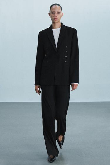 Zara Полосатый блейзер из коллекции ZW купить с доставкой.
