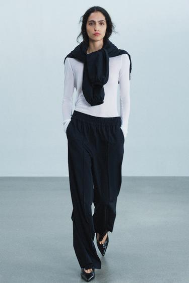Zara Свободные брюки ZARA «ZW» с шерстяной смесью купить с доставкой.