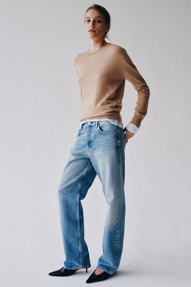 Zara Прямые джинсы средней посадки из коллекции ZW