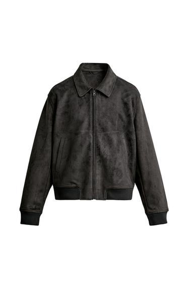 Zara Бомбер из искусственной замши