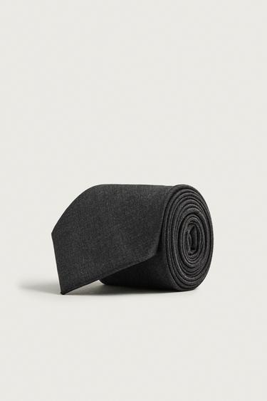 Zara Текстурированный шерстяной галстук 100% купить с доставкой.