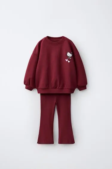 Костюм с толстовкой hello kitty © sanrio и расклешёнными леггинсами- Заказать в России