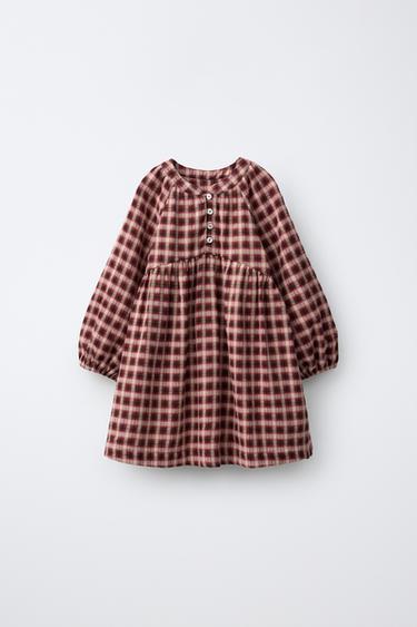 Zara Платье с клетчатым принтом купить с доставкой.