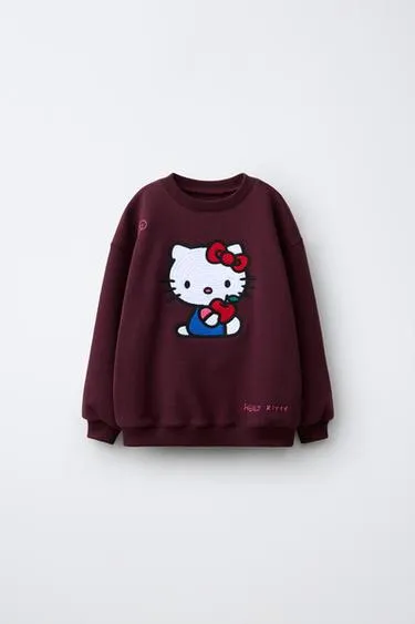 Свитшот с вышивкой hello kitty © sanrio