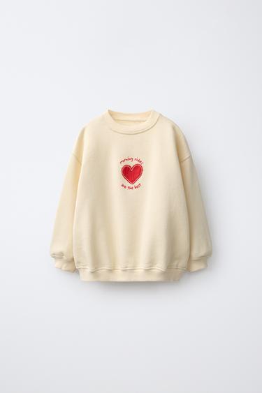 Zara Св SWEATSHIRT с аппликацией в виде сердца