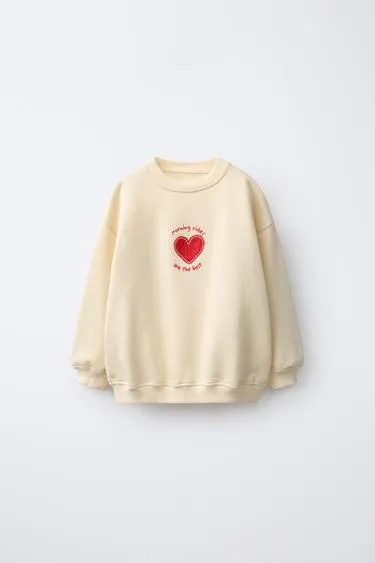 Св sweatshirt с аппликацией в виде сердца- Заказать в России