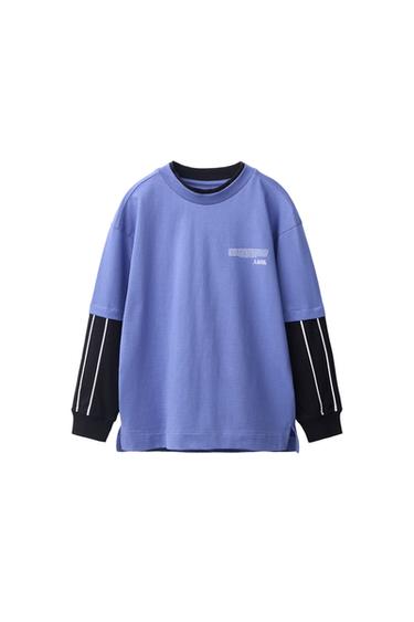 Zara Спортивная футболка с двойными рукавами купить с доставкой.